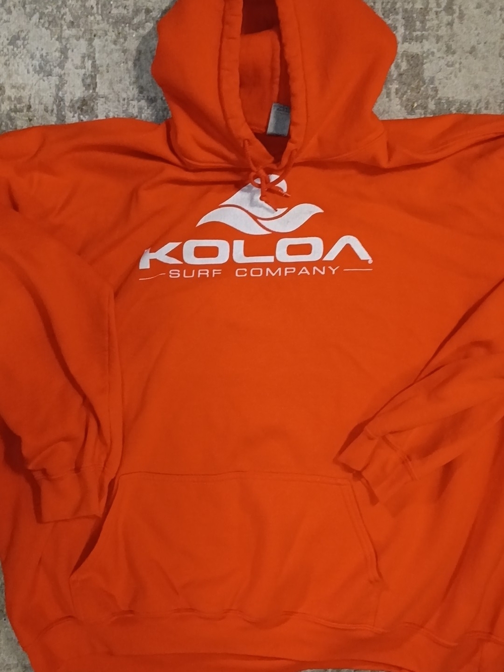Men's Orange Hoodie - Surf Company Logo